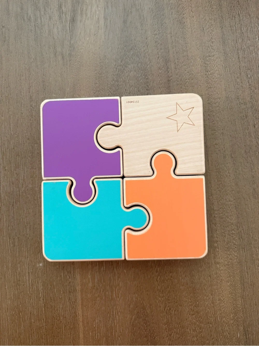 LOVEVERY EUC Chunky Wooden Jigsaw Puzzle Toddler Montessori Learning Toy